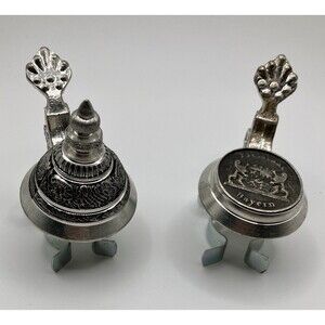 Lot Of 2 Beer Bottle Topper German Pewter Lid Made in Germany Barcore Barware